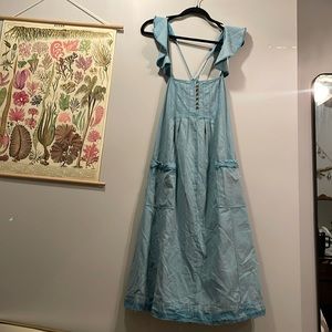 Pilcro flutter strap tie back dress